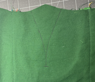 Marking the back dart