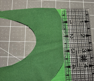 Mark seam allowance to remove